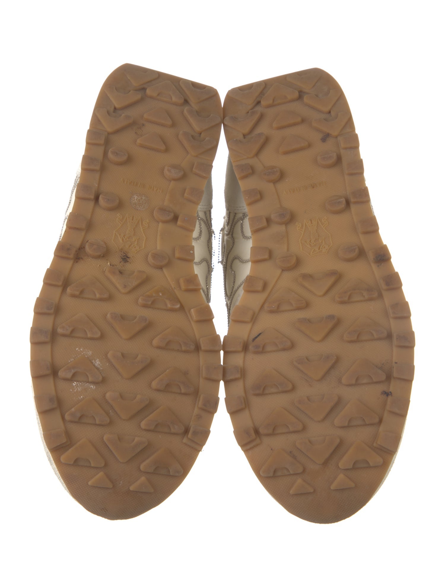 Brunello Cucinelli Suede Beaded Accents Sneakers